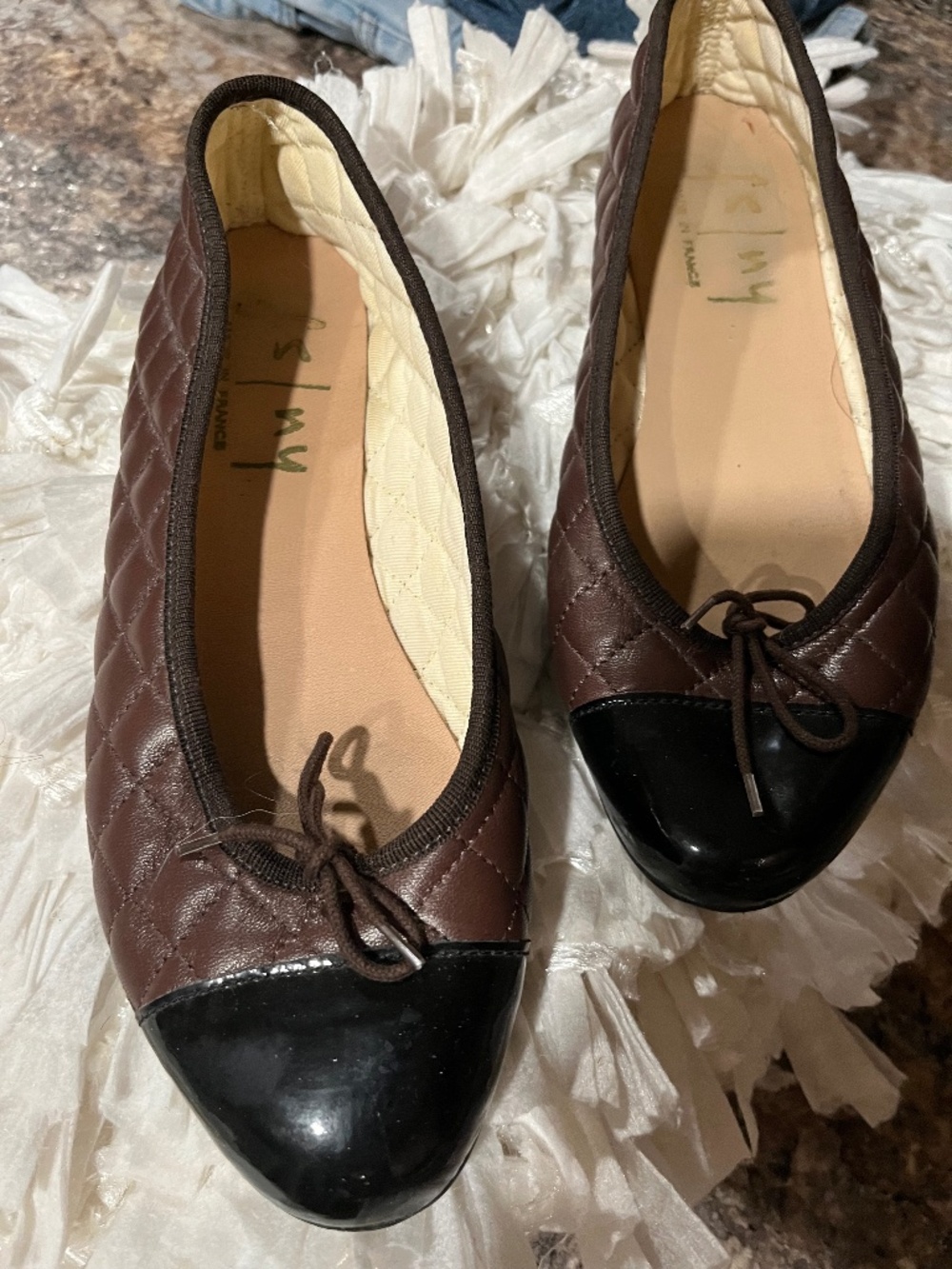 FS/NY quilted ballet flats